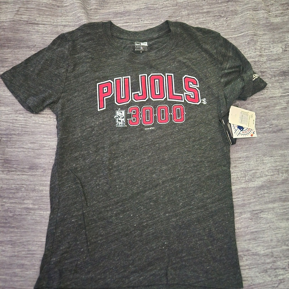 New Era Pujols 3000 T-Shirt MLB Baseball Graphic‎ Tee Medium